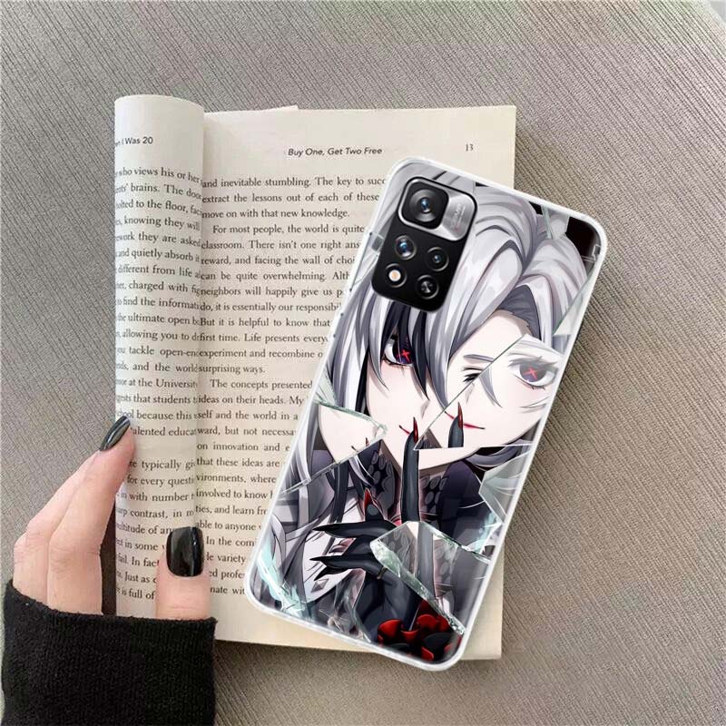 Arlecchino Genshin Impact Phone Case For Redmi Note 13 12 Pro Plus 14 15 Pro 5G 11 11T 11E 11S 10 Pro 10S 9 9S Cover Cell Clear