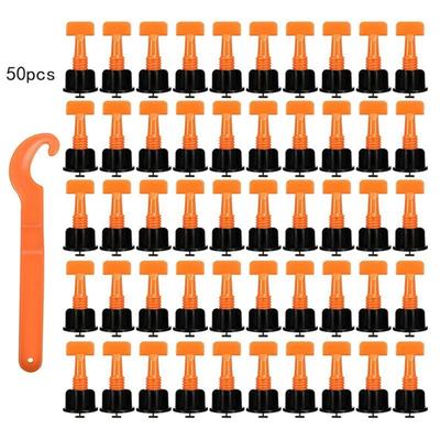 50/151 Pièces Système de Nivellement de Carrelage pour Pose de Carrelage Cales de Nivellement Niveleurs Espaceurs d'Alignement pour Localisateur de Niveau Espaceurs Pince Sol