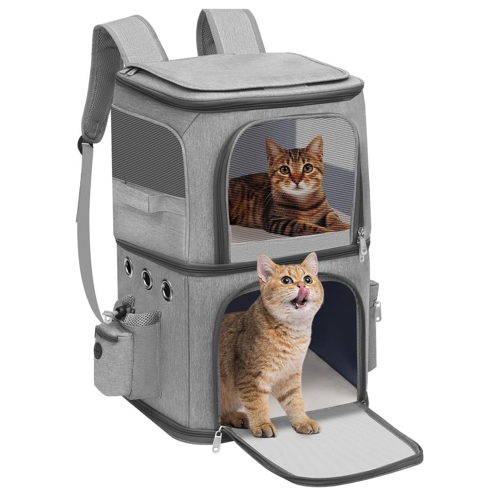 HOVONO Cat Carrier Backpack for 2 Small Dog 2 Tier Pet Cat Pet Large For Gray Cats, Backpack, Backpack, Backpack, Bag, Capacity, Breathable,