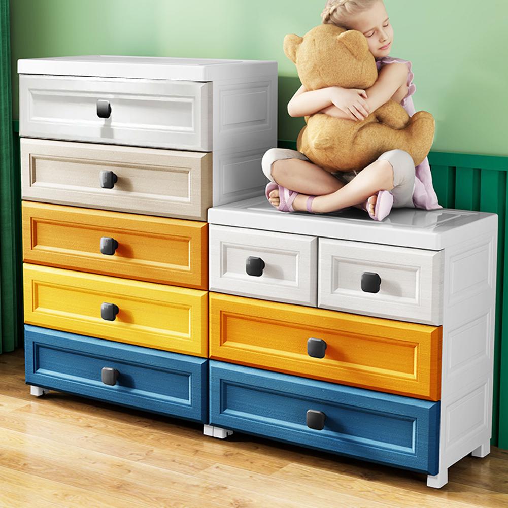 Drawers Chests with Wheels Storage Organizer End Table Side Table Night Stand for Bedroom Hallway Living Room Kids Room