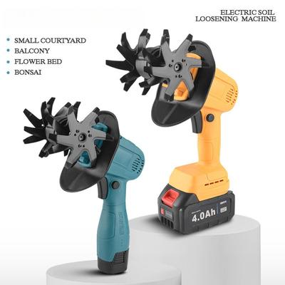 Portable Soil Loosening Machine Small Household Rotary Tiller Handheld Electric Hoe Garden Bonsai Weeding Micro Tiller