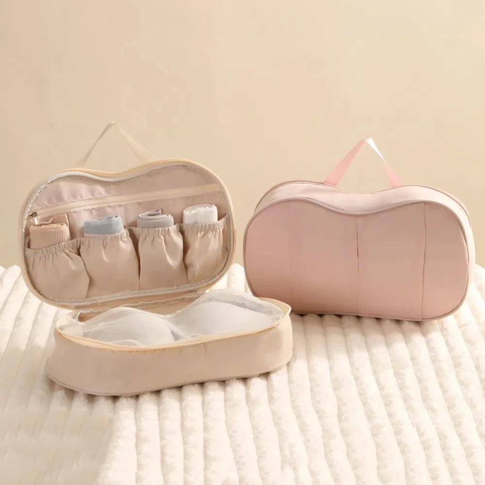Nouveau Sac de Rangement Portable pour Soutiens-gorge Organisateur pour Chaussettes à Grande Capacité Sac de Tri pour Vêtements Couleur Unie Voyage