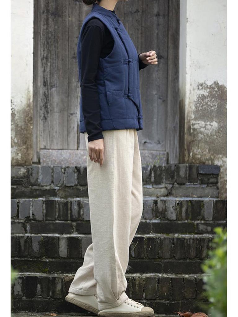 Women's Winter Slimming Quilted Linen Lantern Pants - Thickened Warm Casual Long Pants