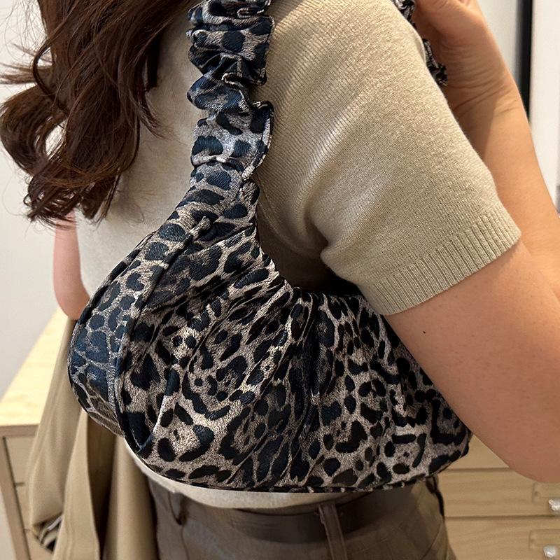 Neuer Stil Damen Ein-Schulter Unterarmtasche Modische Retro Leopardenmuster Handtasche