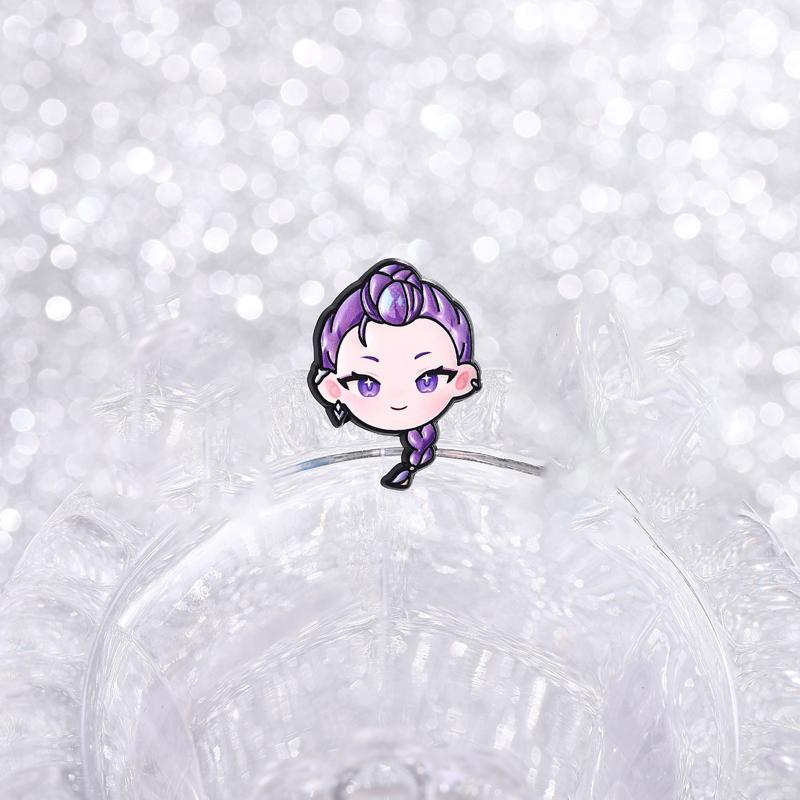 Koreanische POP Girlband Emaille-Pins Cartoon Dämonenjäger Broschen Anstecknadeln Kleidung Anime Schmuck Geschenk für Fans Freunde