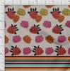 oneOone Cotton Flex Fabric Stripe & Floral Panel Print Fabric BTY 40 Inch