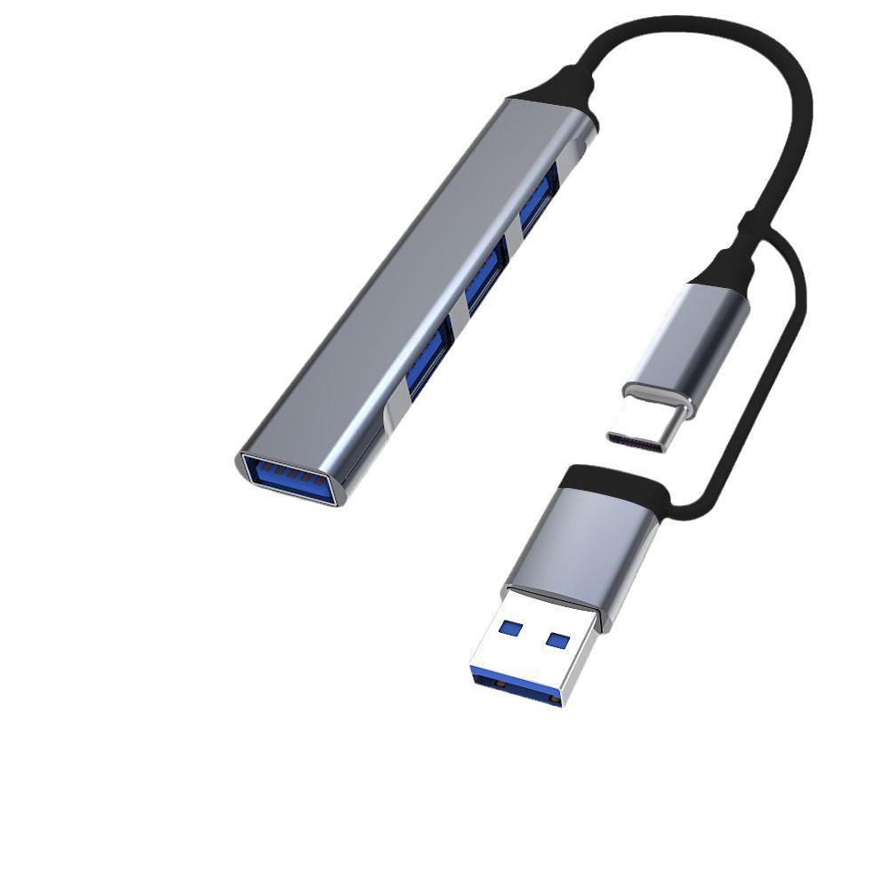 Hub tip C la USB 3.0 pentru computer, telefon, mouse, tastatură și cititor de carduri