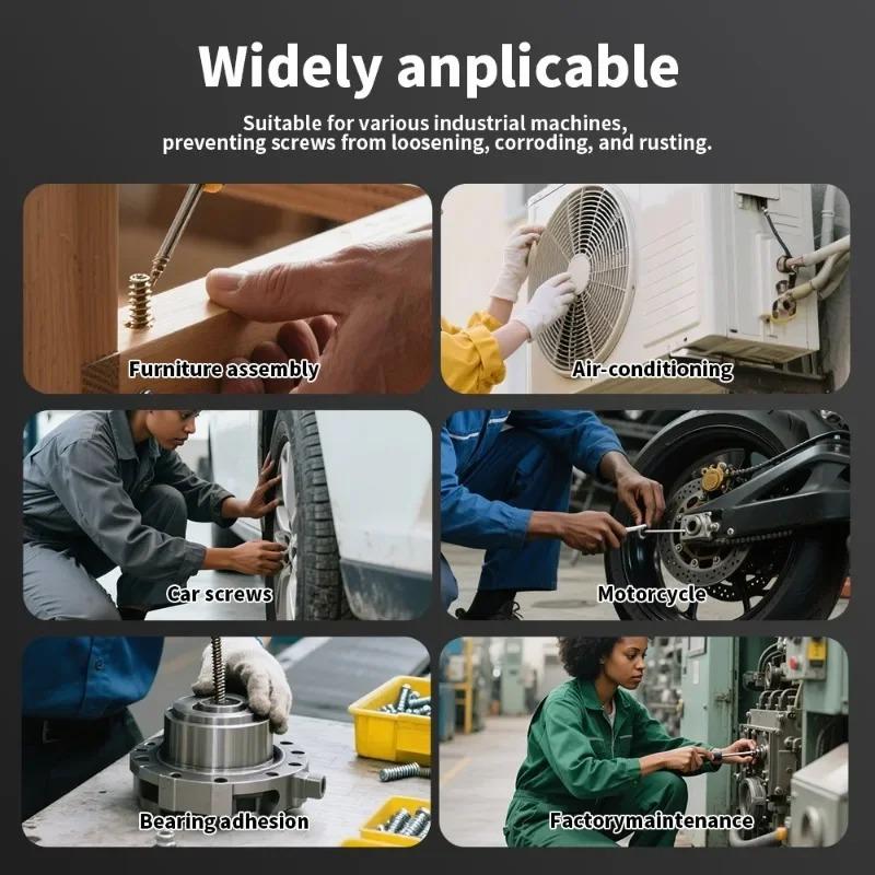 Screw Lock Threadlocker Red Screw Glue Thread Locking Agent Anaerobic Glue Anti-loose Universal Thread Sealants