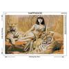 5D DIY Diamond Painting Tiger & Girl Cross Stitch Full Drill Pattern Resin Diamond Embroidery