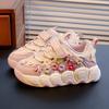 Girls sports shoes 2025 spring and autumn female treasure casual shoes sports shoes girls dad shoes children flower casual shoes