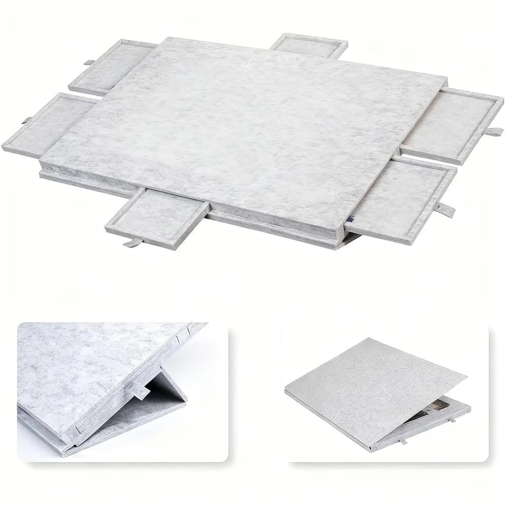 Drehbarer Puzzle-Tisch mit 6 Deckeln und Schubladen - Bietet Platz für 1000 DIY-Drehpuzzle, Enthält Schubladen und Deckel - Stabiler Puzzle-Tisch