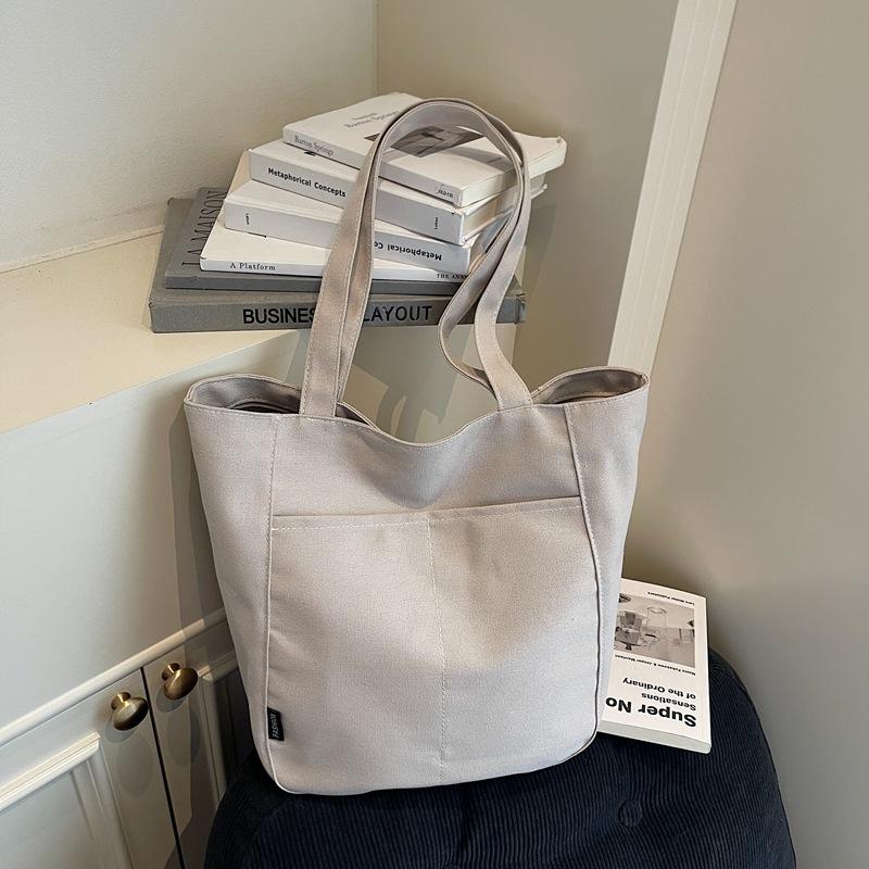 Autumn and Winter Large-capacity Bag Women's New Lazy Canvas Tote Bag College Student Class Shoulder