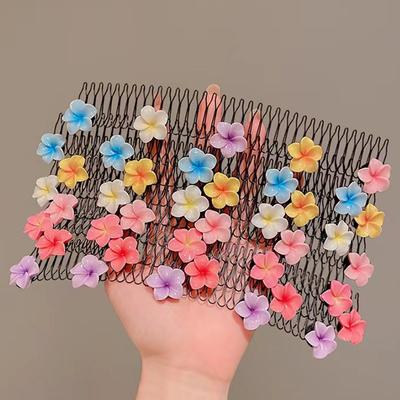 Flower Broken Hair Organizer Girls Women Lovely Hairpin Clip Invisible Bangs Fixed Insert Comb Tiara Headband Accessories
