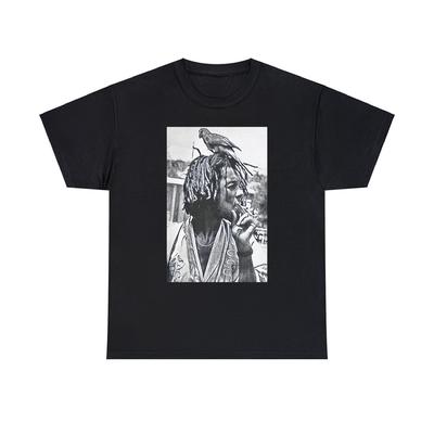 Peter Tosh Grafikdruck Kurzarm Rundhals Unisex Schweres Baumwoll Reggae T-Shirt