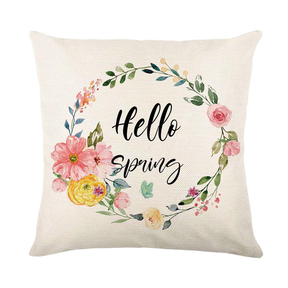 Pillow New Spring Home Decoration Printed Cushion Cover Sofa Cushion Cushion Pillow Cover
