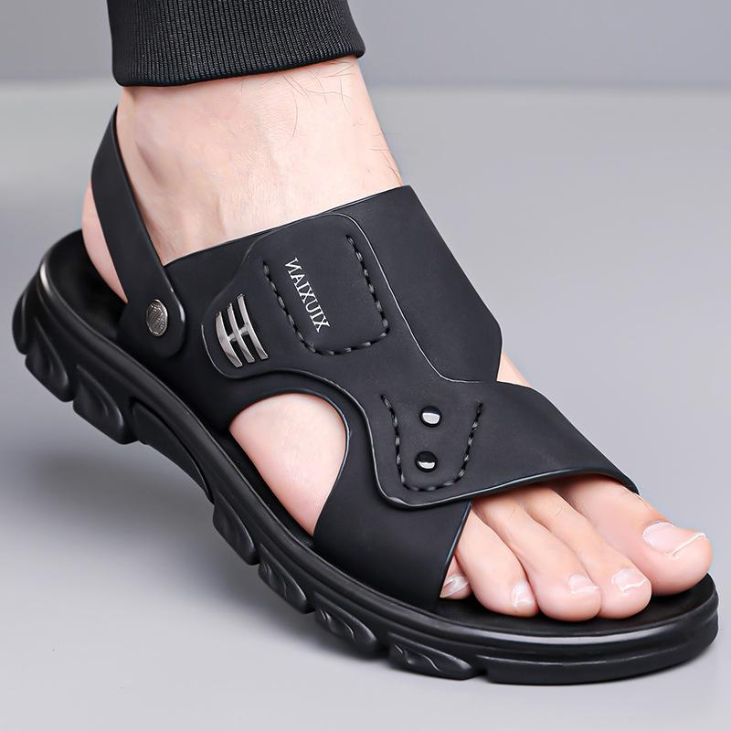 Summer beach shoes, sandals, waterproof and non-slip soft soles, daily casual shoes, men's dual-purpose cool slippers, one piece 2025