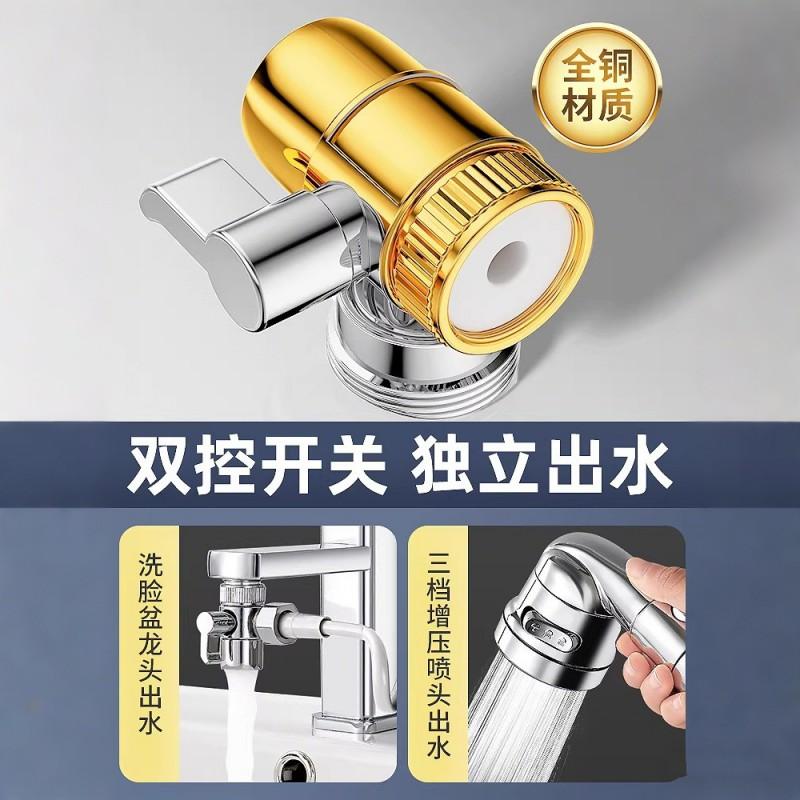 Handheld Sink Sprayer Extender Shower Head Hair Washing Adjustable Hose Bathroom Faucet Attachment