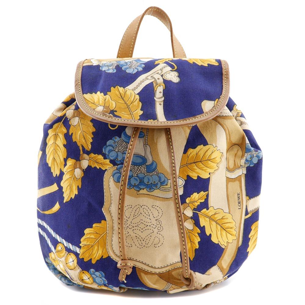 

LOEWE Backpack Daypack yellow canvas Women Used