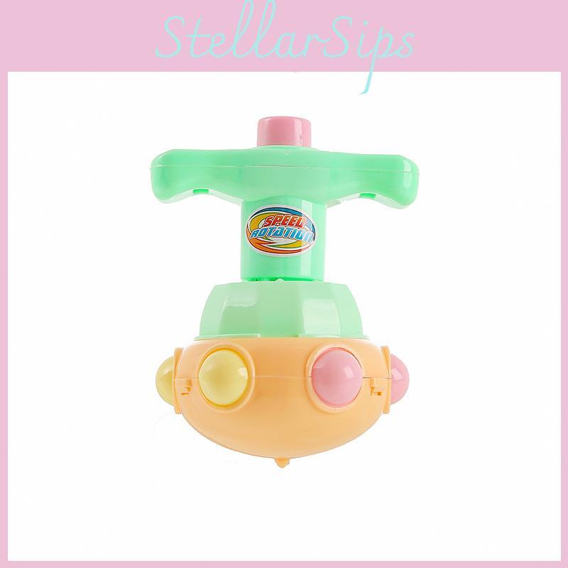 Candy Colored Press Type Rotating Gyroscope With Lighting Function Children Toy For Kids And Students