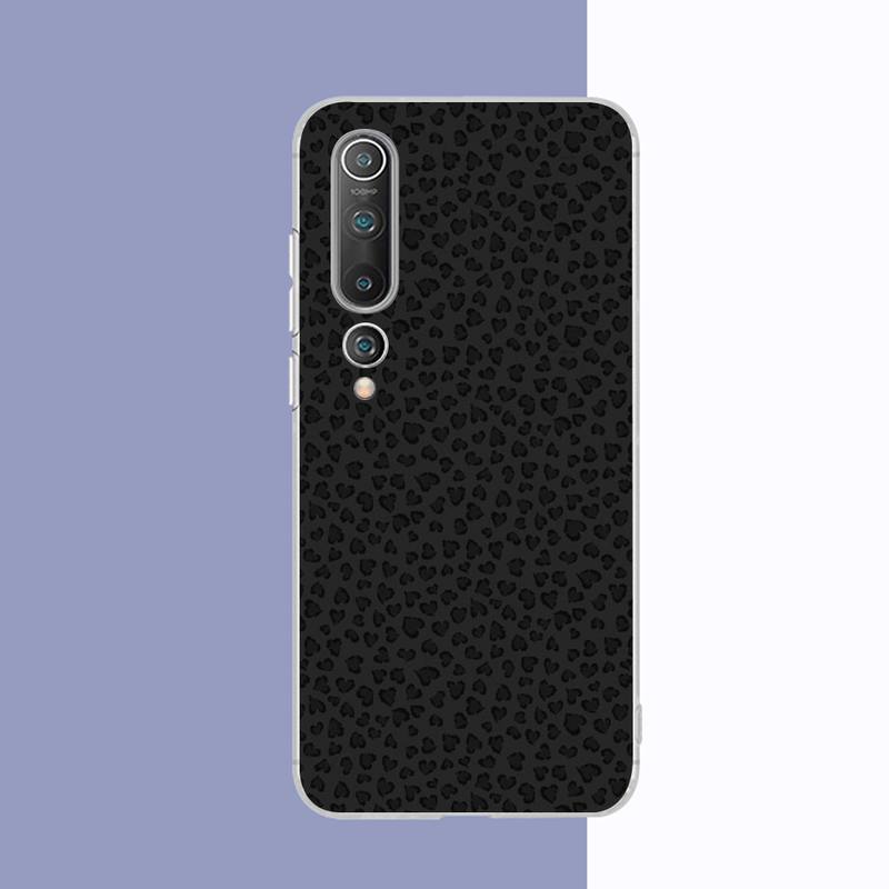 Leopard Print Black  Phone Case for Samsung S21 A10 for Redmi Note 7 9 for Huawei P30Pro Honor 8X 10i Cover