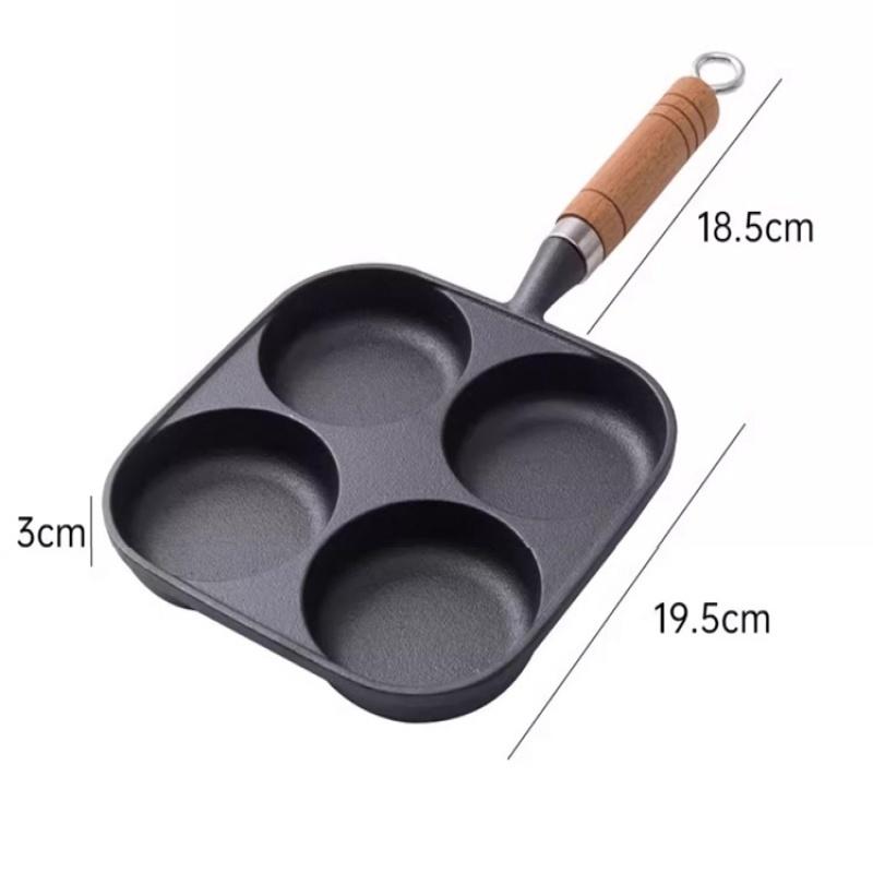 Four-hole Frying Pot Pan Thickened Pan Non-stick Egg Pancake Steak Pan Cooking Egg Ham Pans Breakfast Maker Cookware