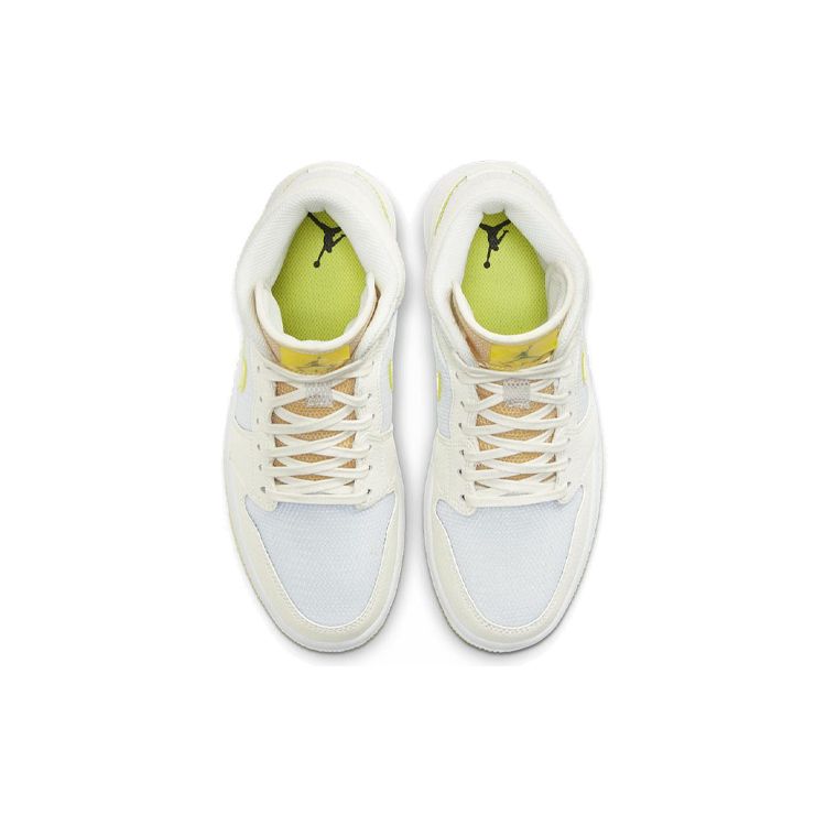 Air Jordan 1 Mid SE Voltage Yellow Women Sneakers White Sail Light-Voltage-Yellow-2 DB2822-107