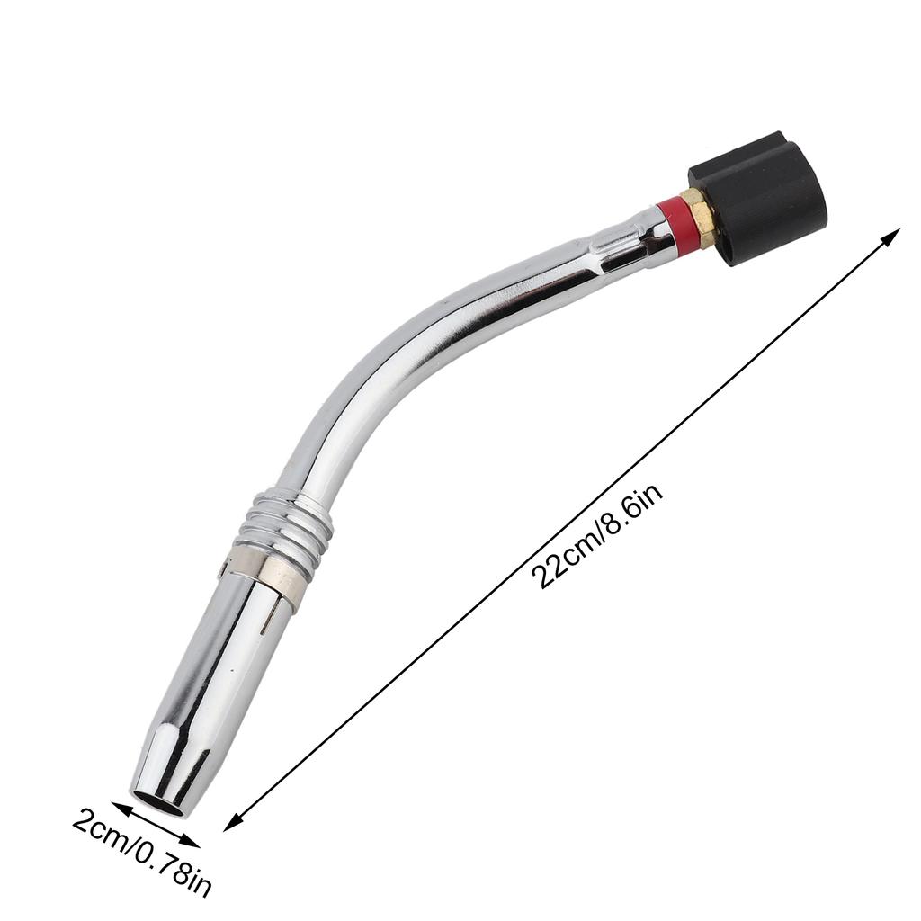 Torcia Saldatura 24KD Collo di Cigno MIG per Stile Binzel Abicor Ugello W 9mm Acciaio Inossidabile Ottone