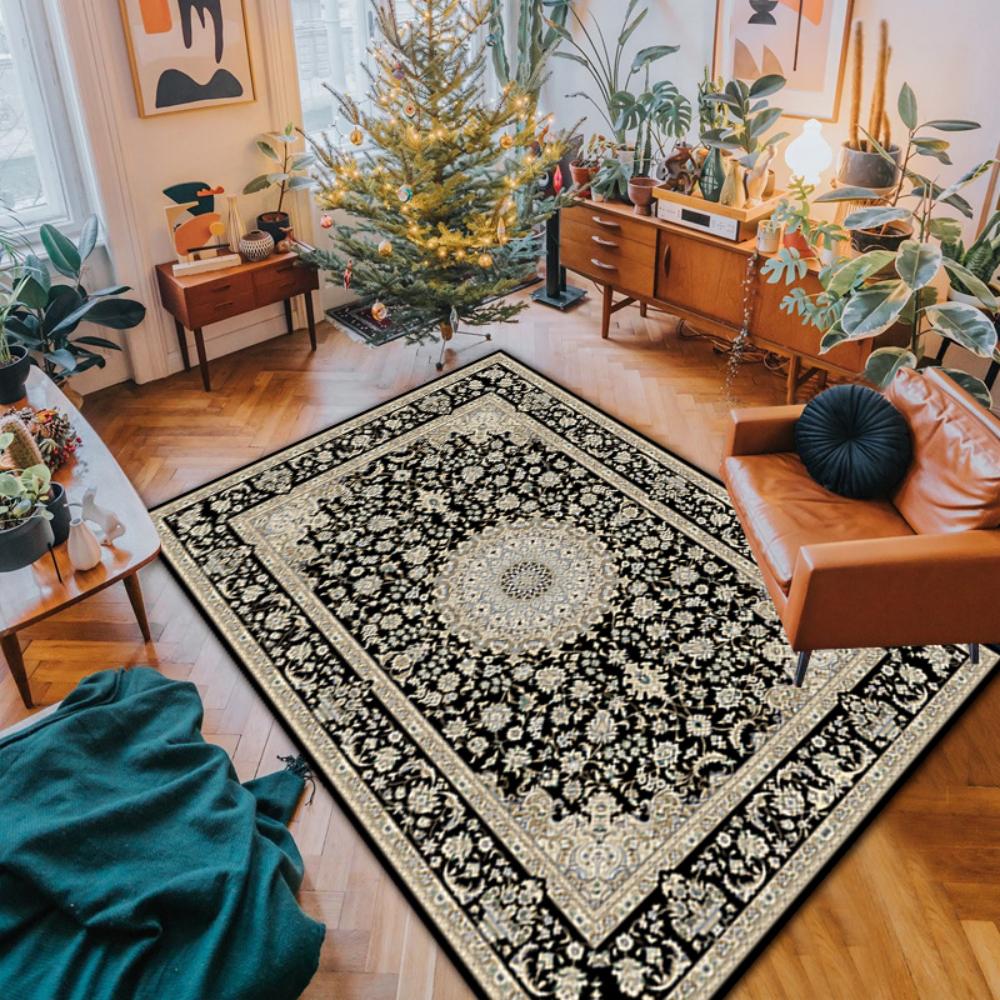 

VIKAMA Nordic Large Carpet Living Room Retro Style Bedroom Floor Mat Moroccan Home Decor Sofa Tea Table Large Area Carpet 40x 60cm