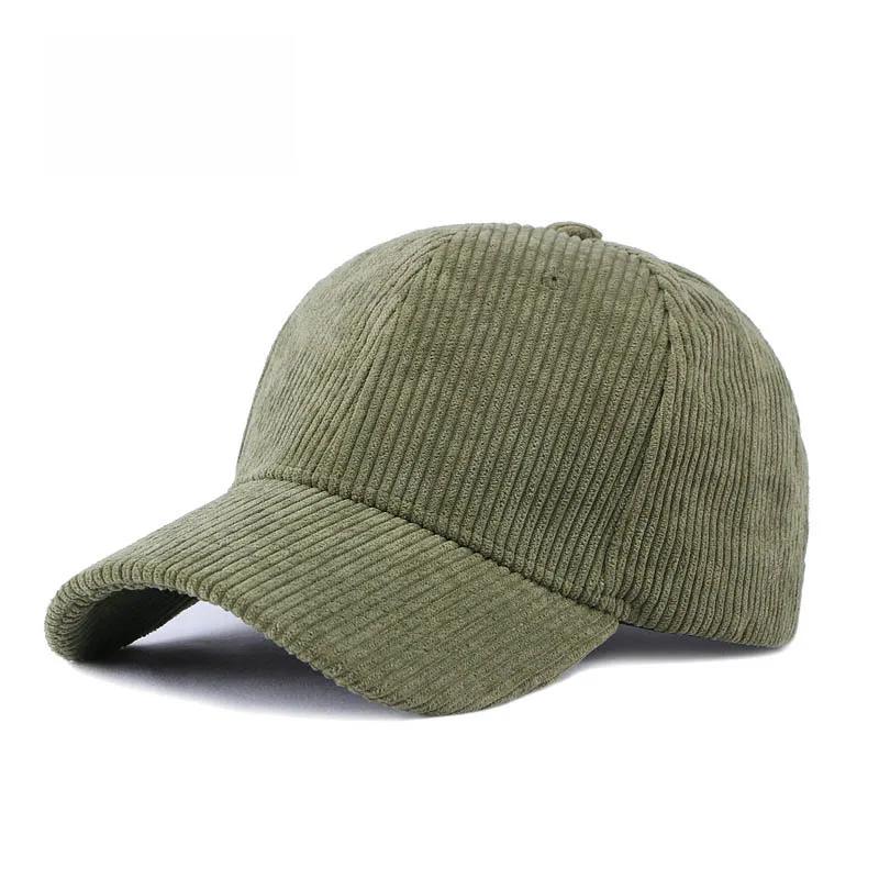 Spring Autumn Corduroy Baseball Caps 100% Cotton Solid Vintage Unisex Baseball Hat For Women Men Adjustable Outdoor Hip Hop Hats