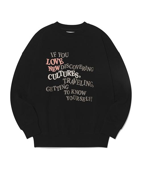 Свитшот Kirsh Love New Cultures Wording [Черный] Black/1