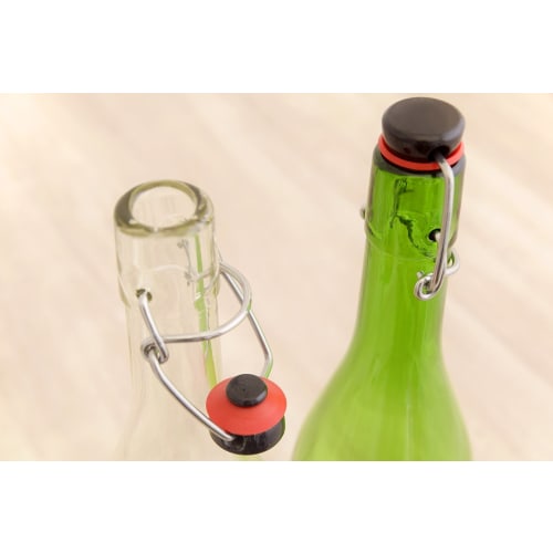 Aderia (ADERIA) Swing Stopper Bottle, 720ml, Green, Glass Storage Jar/Water Bottle with Airtight Cap, Made in Japan, MC-408