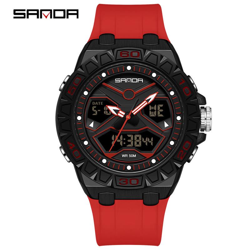 Sanda Student Waterproof Multifunction Sports Watch with Luminous Alarm