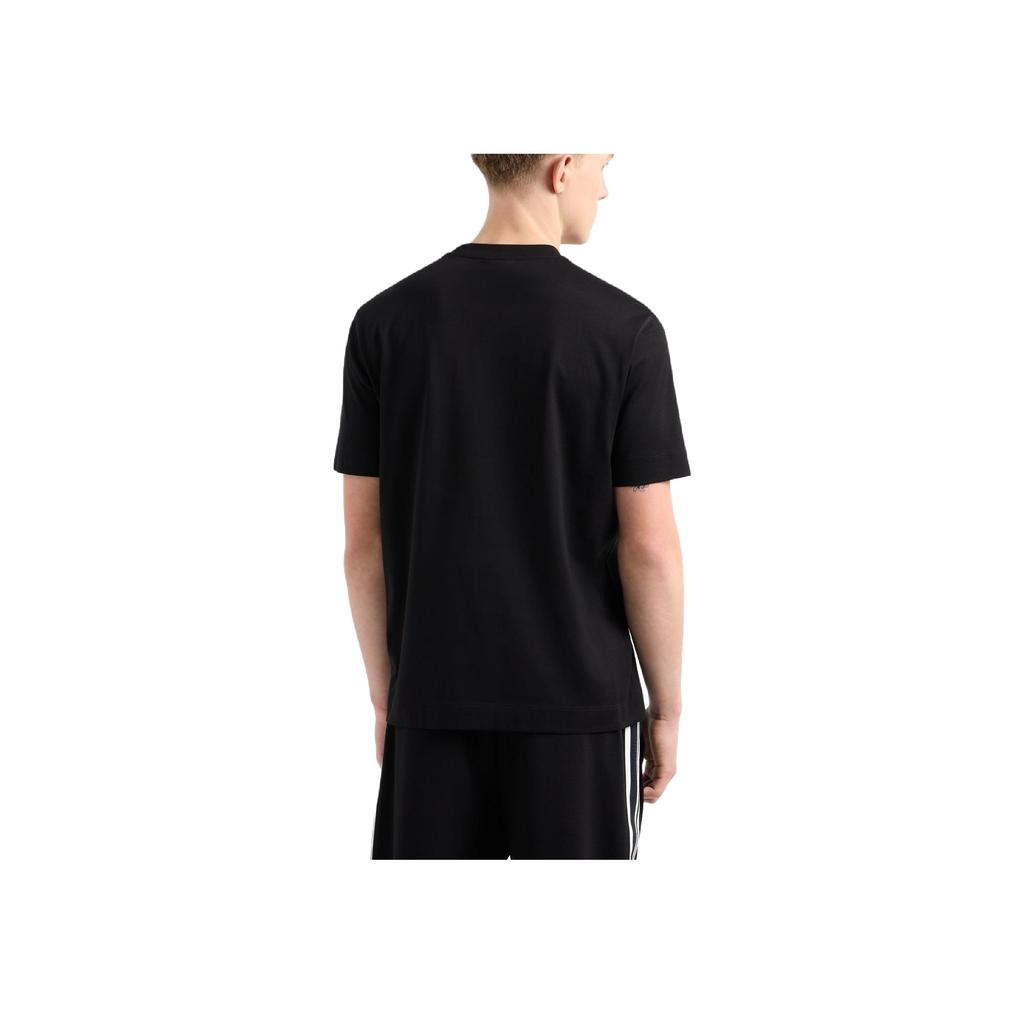 Emporio Armani Ss25 Solid Color Embossed Short Sleeve T-Shirt Men Tops Black EM001040-AF13669-UC001