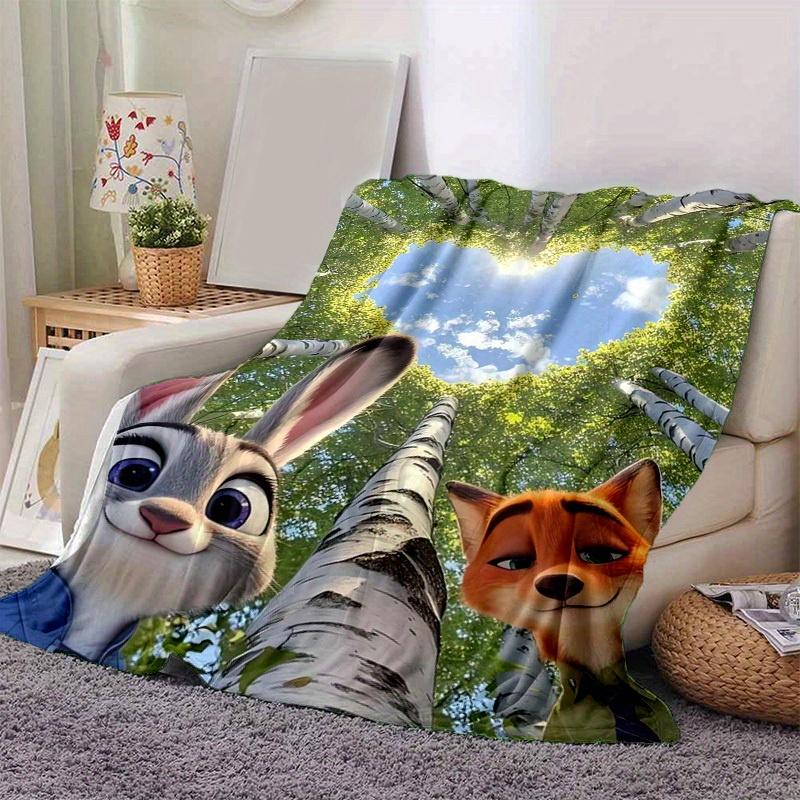 1pc, Zootopia Movie Characters Blanket Home Decor, Couch Cover, Outdoor Blanket, Gift for Friends, Flannel Fleece Blanket Suitable for Bed
