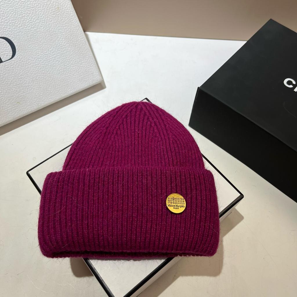 Winter High-Quality Rabbit Fur Knitted Hat Northern Cold Warm Soft Waxy Ear Protection Wool Hat Simple Cold Hat
