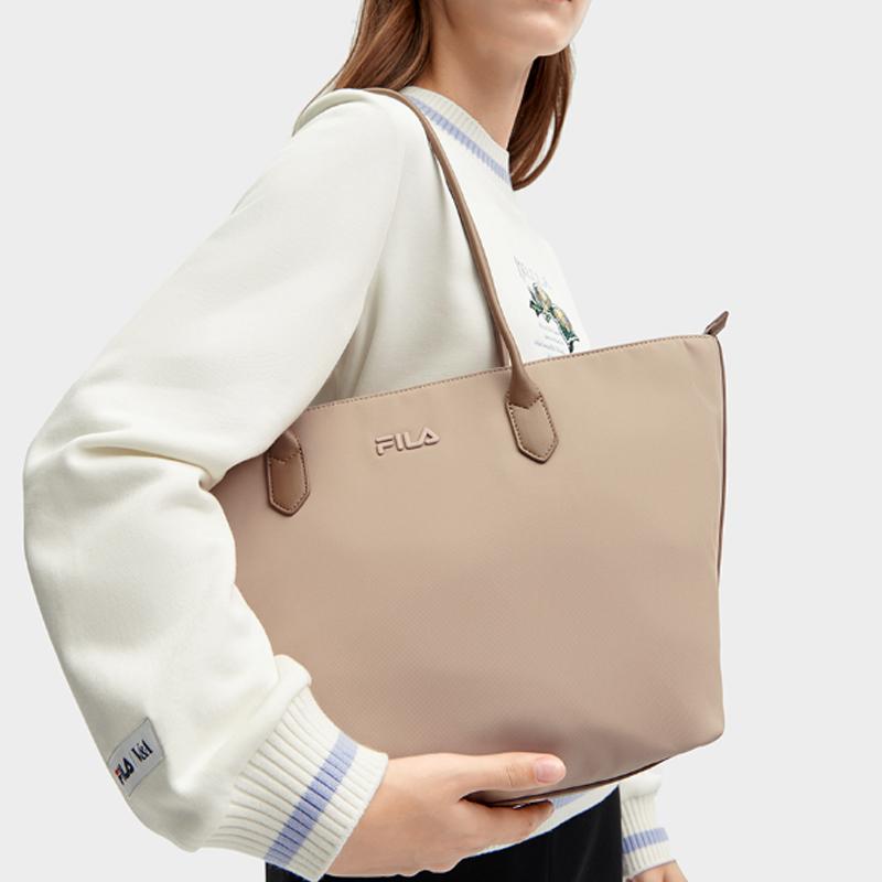 New FILA Fabric One Shoulder Handbag Extra Small Women's Light Brown F13W418165FBG