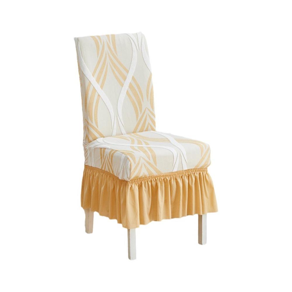 Non-slip Dining Chair Cover Wear-resistant Seat Cover Decorative Skirt-Style Chair Case  Office