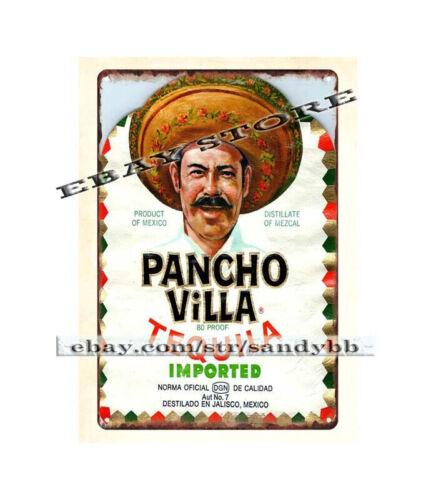 

Pancho Villa Tequila coffee house liquors bar metal tin sign tin restaurant pubAluminum 20x30cm（7.8x11.8inch）