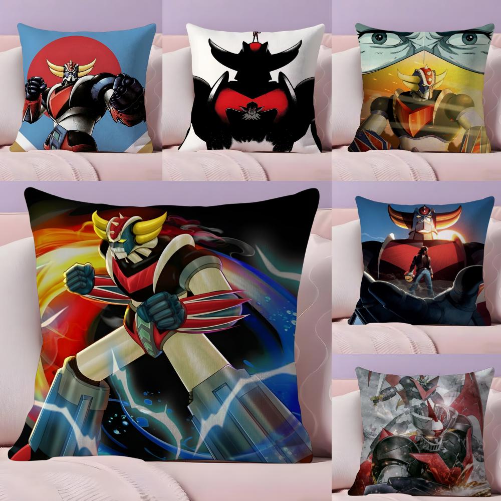 Ufo RRobot GGoldrake Cushion Cover Plush Fabric Soft DoubleSided Printed Sofa Warm Winter Home Gift Pillow Cover