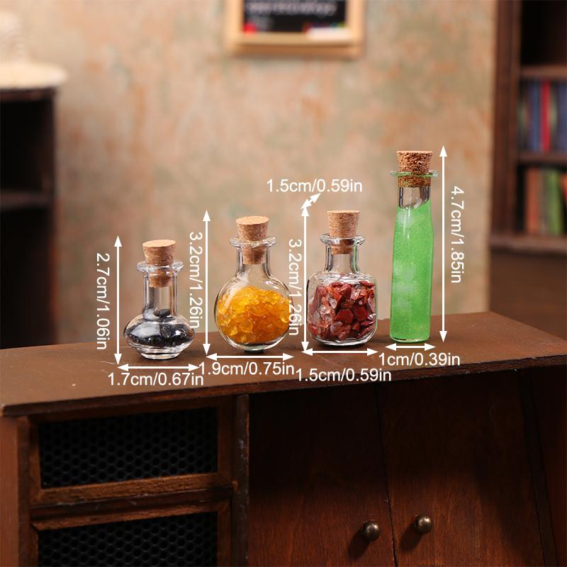 Dollhouse Wizarding World Scene Ornament Vintage Mini Magic Bottle Wand Model Dollhouse Retro Decoration Micro Scene Accessories