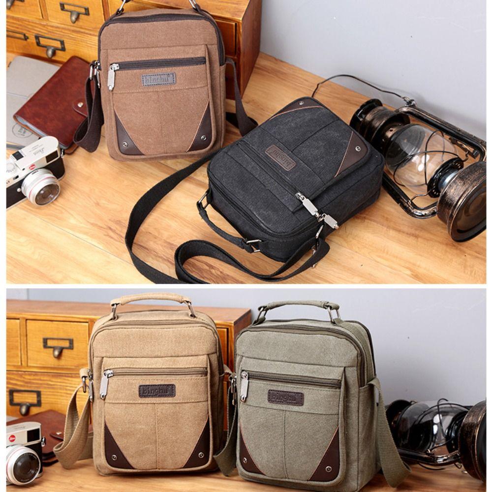 

Сумки через плечо из холста, водонепроницаемая сумка через плечо, практичная сумка на одно плечо для отдыха на открытом воздухе чёрный