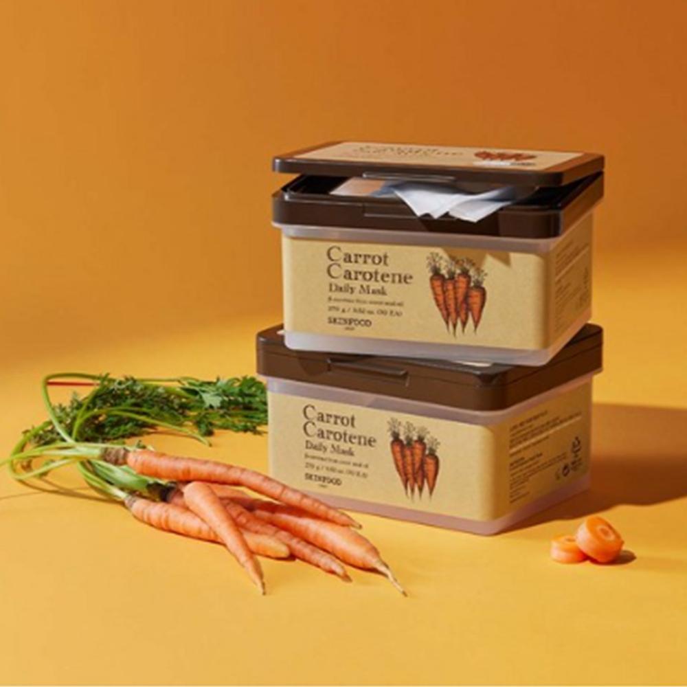 Skinfood Mască Zilnică cu Caroten din Morcov – Mască Tip Șervețel cu Extract de Morcov 30 buc (270 g)