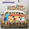 One Piece Tony Tony Chopper Pattern Bedding Quilt Set Quilt Cover Pillowcase Home Birthday Gift(1 * duvet cover + 2 * pillowcase, without core)