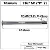 HEPPE MTB Road Bike Titanium Thru Axle Ultra Light Bike Axle 12x142 12x148 Rear Hub Thru Axle Bike Fork 12x100 12x110 Shaft