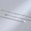S925 Sterling Silver Gold Plated Collarbone Chain Round Beads Snake Bone Box Twisted Flower Chain Necklace Fashion Jewelry