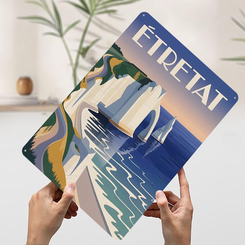 

tretat France Travel Printed Poster Customized Wall Art Retro Vintage Metal Tin Signs for Decoration At Home Decor Items Room 7.9x11.8In(20x30cm)
