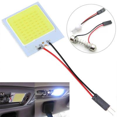 New Two Connectors White COB LED 3W 12V Car Interior Panel Dome Light Lamp Bulb No Radiate No Strobe Easy To Install