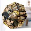 1pc Eren Yeager & Armin Arlert Outdoor Umbrella - Automatic Opening/Closing, Portable 3-Fold Design with 8-Rib Iron Frame - Perfect Gift for Fans, Tra