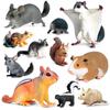 Simulation Animal Model Toys - Mouse, Marmot, Flying Squirrel, Naked Mole Rat, Squirrel, Weasel, Golden Hamster Ornaments