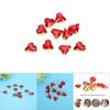10pcs Red Imitation Crystal Stones Ornament Heart Shaped with Claw DIY Jewelry Clothing Decoration 12 X 13mm
